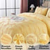 California King Comforter Set Yellow (104x96Inch), Pinch Pleat Cal King Comfort