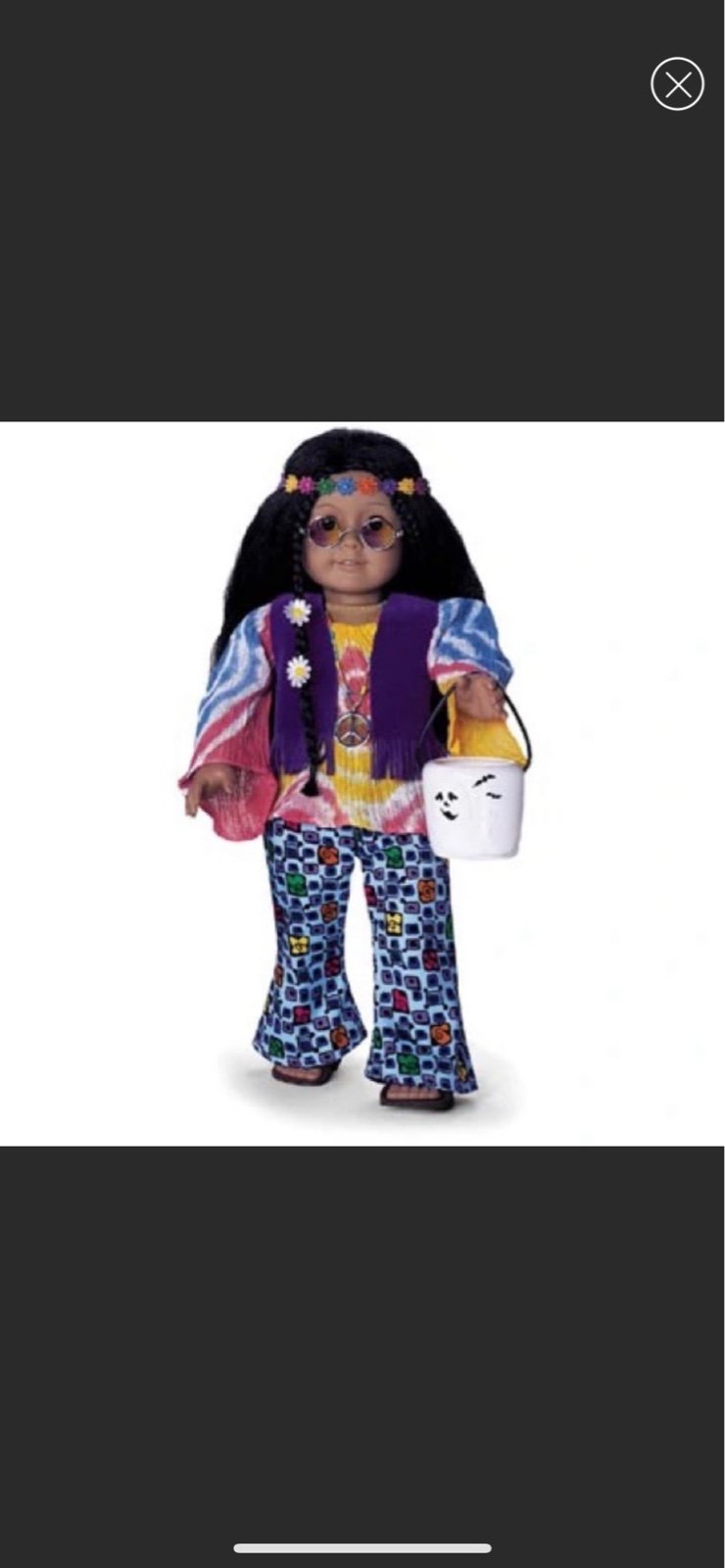 Vintage American Girl Hippie Halloween Costume Pleasant Company - Retired