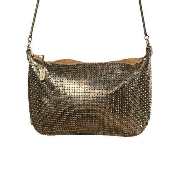 Lyrella Vintage Gold Mesh Evening Prom Shoulder Purse