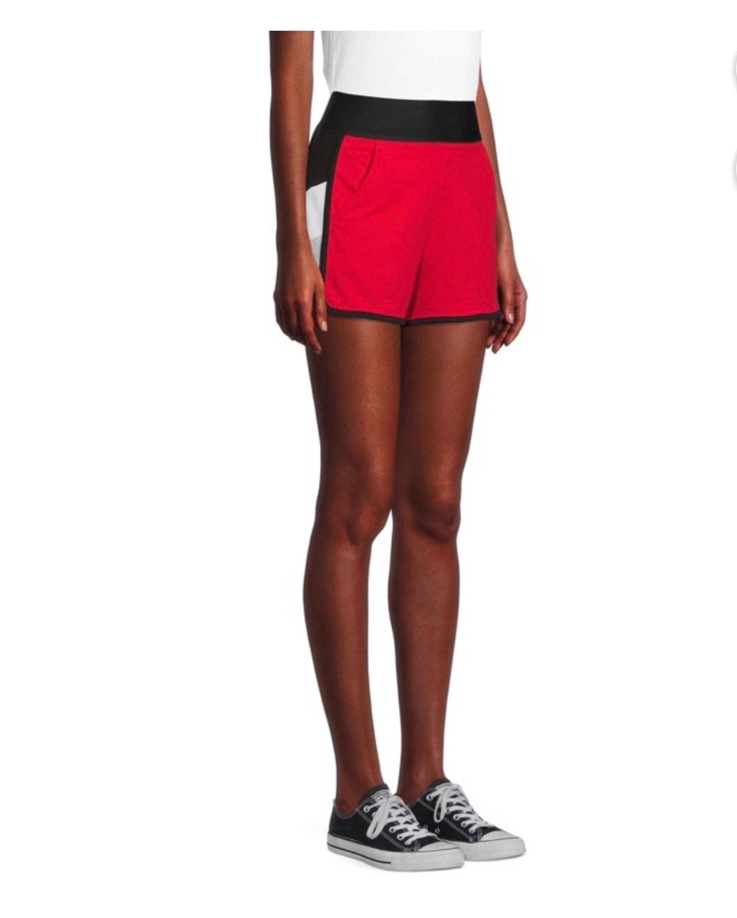 No Boundaries Colorblock Pocket Shorts Size 2XL(19)Red side black,white,grey