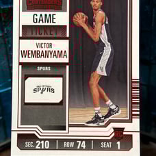 Victor Wembanyama Red Game Ticket RC Panini Contenders 23-24