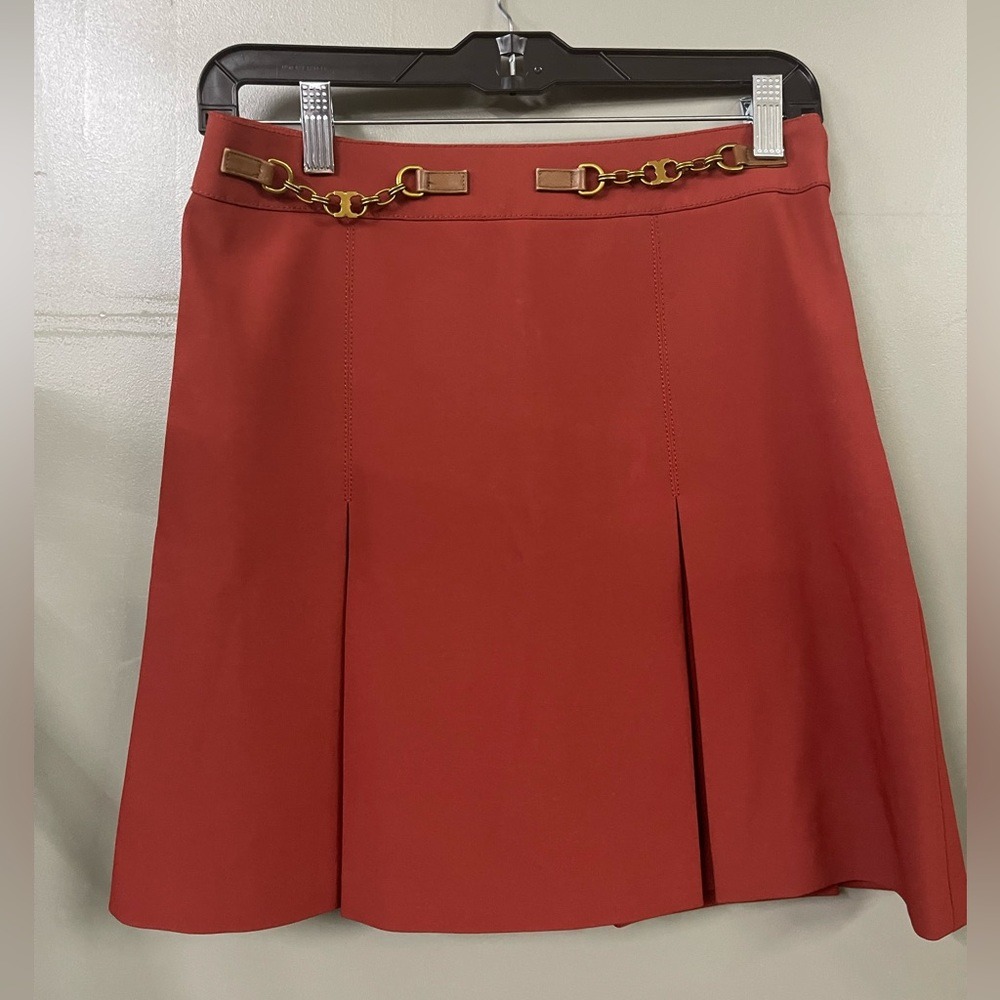 Tory Burch Mini Skirt w Chain Link Accents size 2
