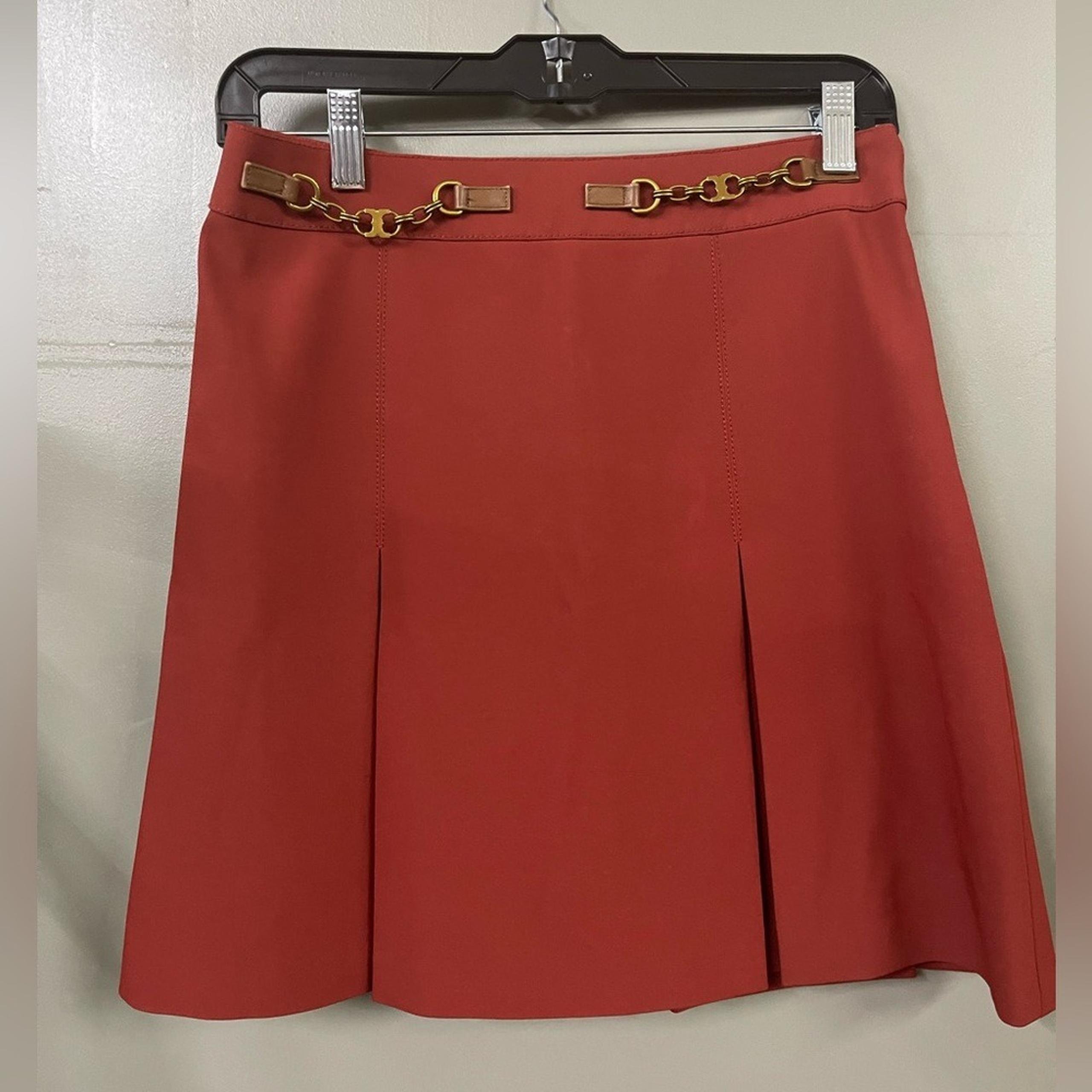 Tory Burch Mini Skirt w Chain Link Accents size 2