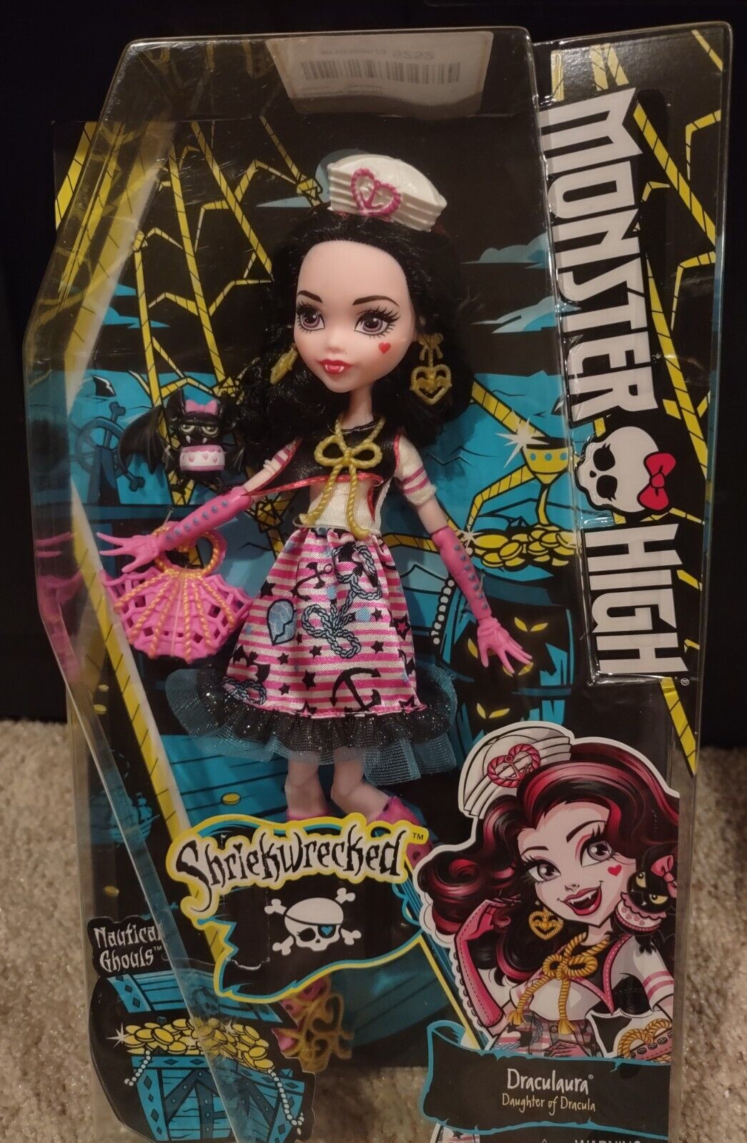 Monster High- Shriekwrecked Nautical Ghouls - Draculaura -Brand New In Box- 2016