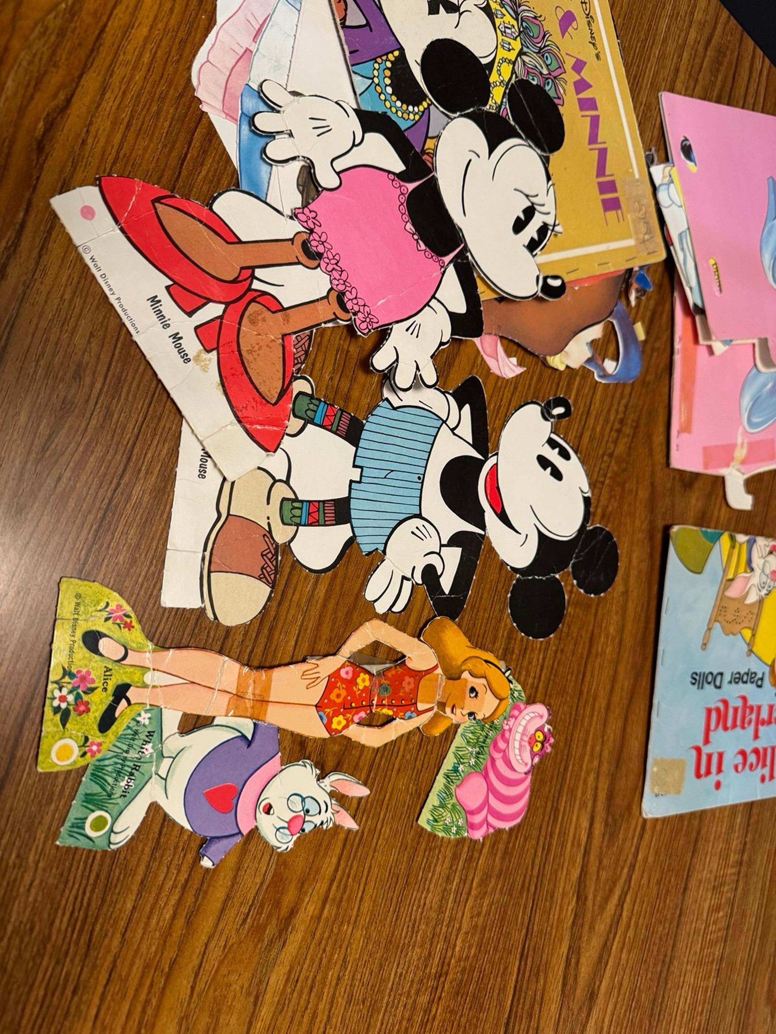 Disney Vintage Paper Dolls 9 sets including Mickey and Minnie