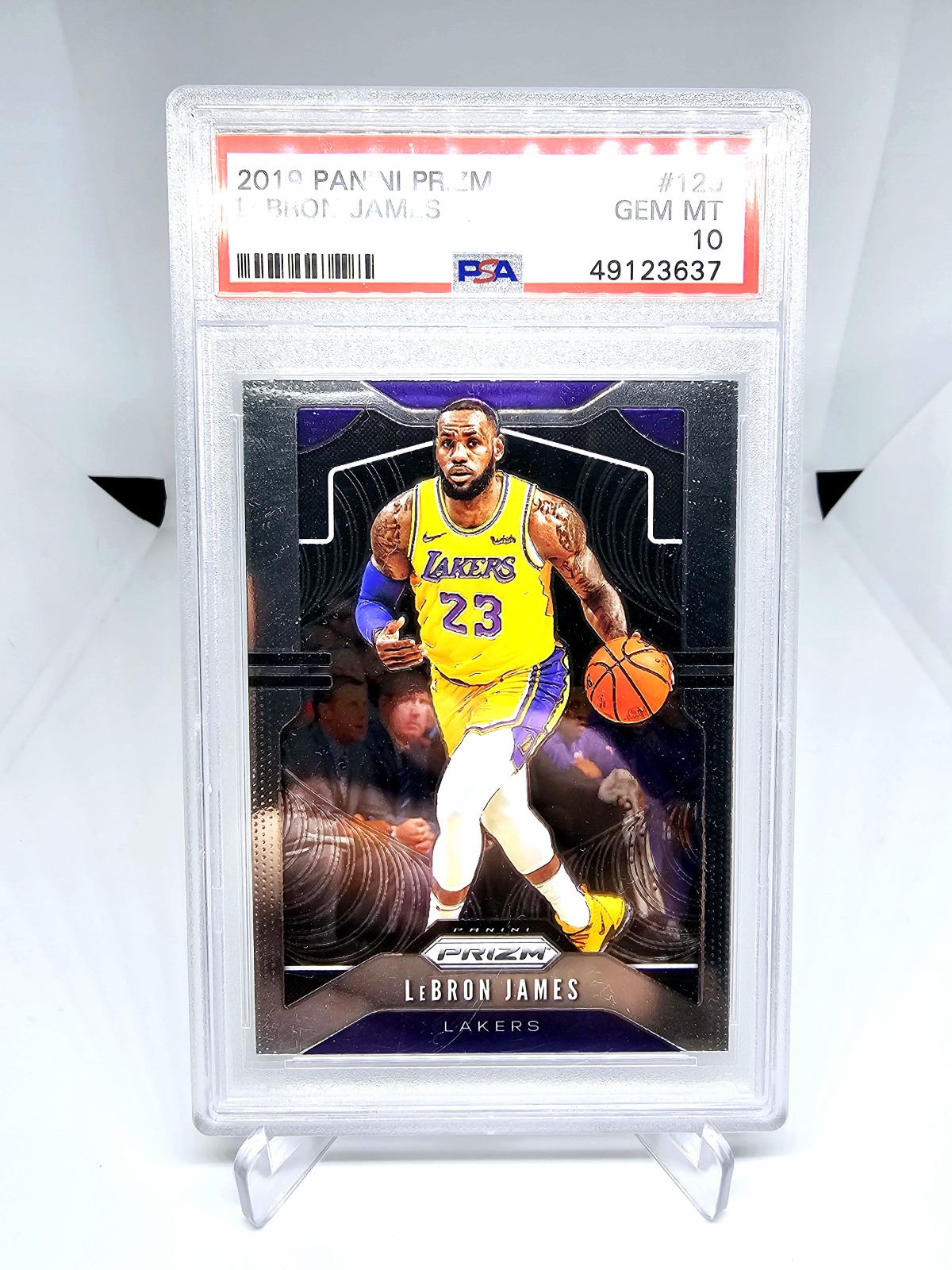 LeBron James Lakers 2019 Prizm PSA 10
