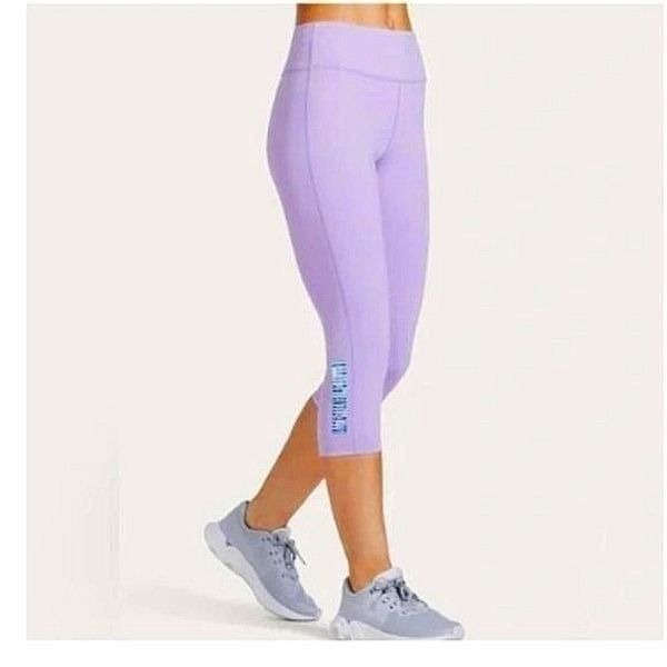 NWT Peloton Women's Purple High Rise Elastic Waist Capri Legging Size large