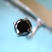 .10ct 2.97mm 100% REAL BLACK DIAMOND NOSE RING/SCREW, CERT,FREE DIA TESTER
