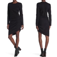 VERONICA BEARD Jaelyn Side Ruched Long Sleeve Dress Sz XS
