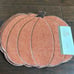 Haymarket Square Set Of 4 Pumpkin Shaped Reversible Orange New Fall Thanksgiving