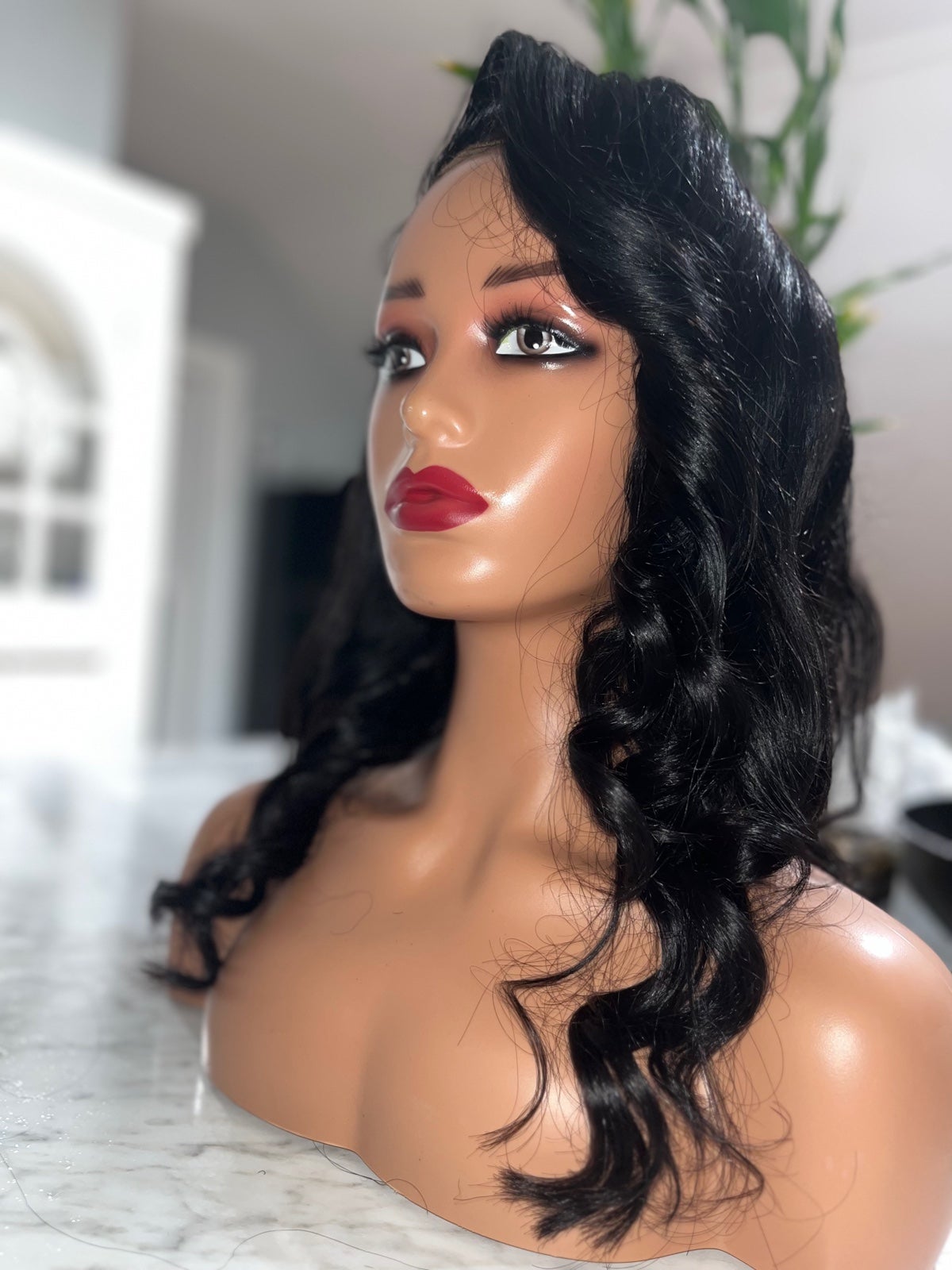 human hair lace front wig