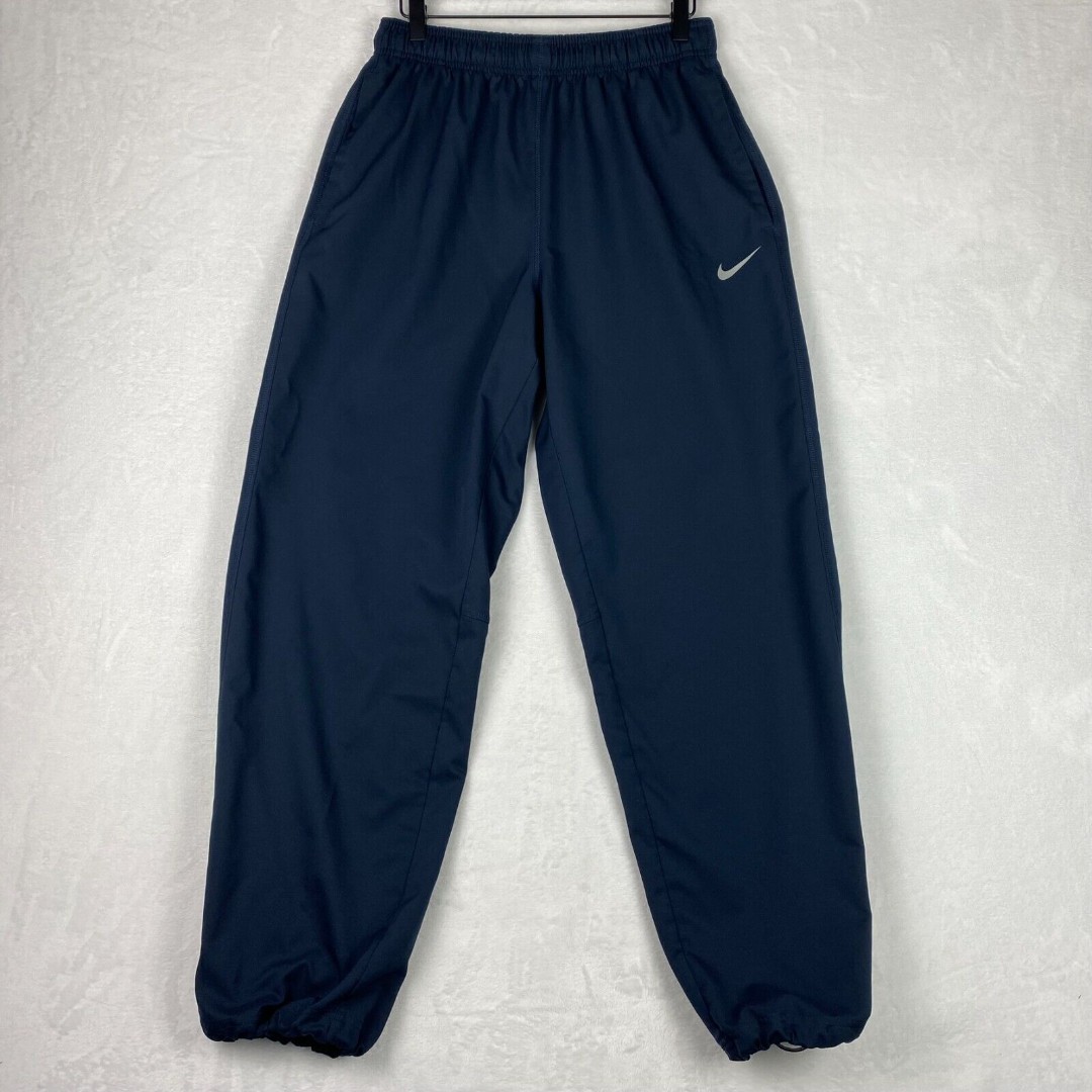 Nike Dri Fit Sweatpants Mens Large Blue Pockets Activewear Outdoors Lightweight