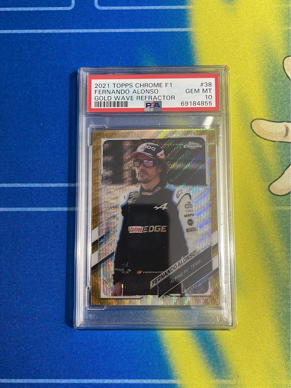 F1 Gold Refractor Fernando Alonso PSA 10! Numbered
