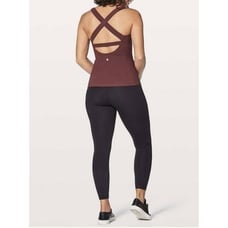 LULULEMON ATHLETICA Long Breath 2-In-1 Tank 'Light Support For B/C Cup Size 8