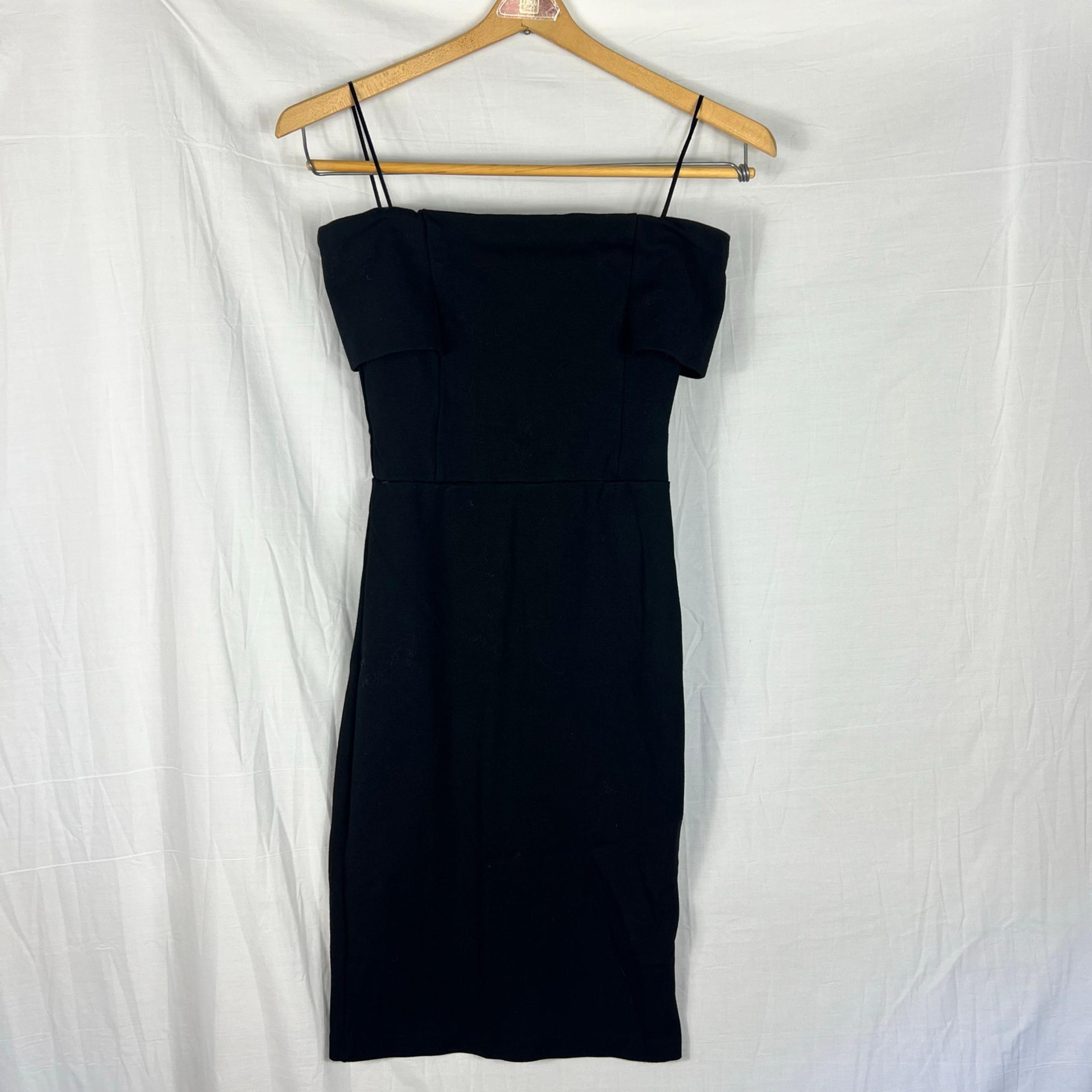 Zara Women's Basic Collection Little Black Dress LBD Small Off the Shoulder