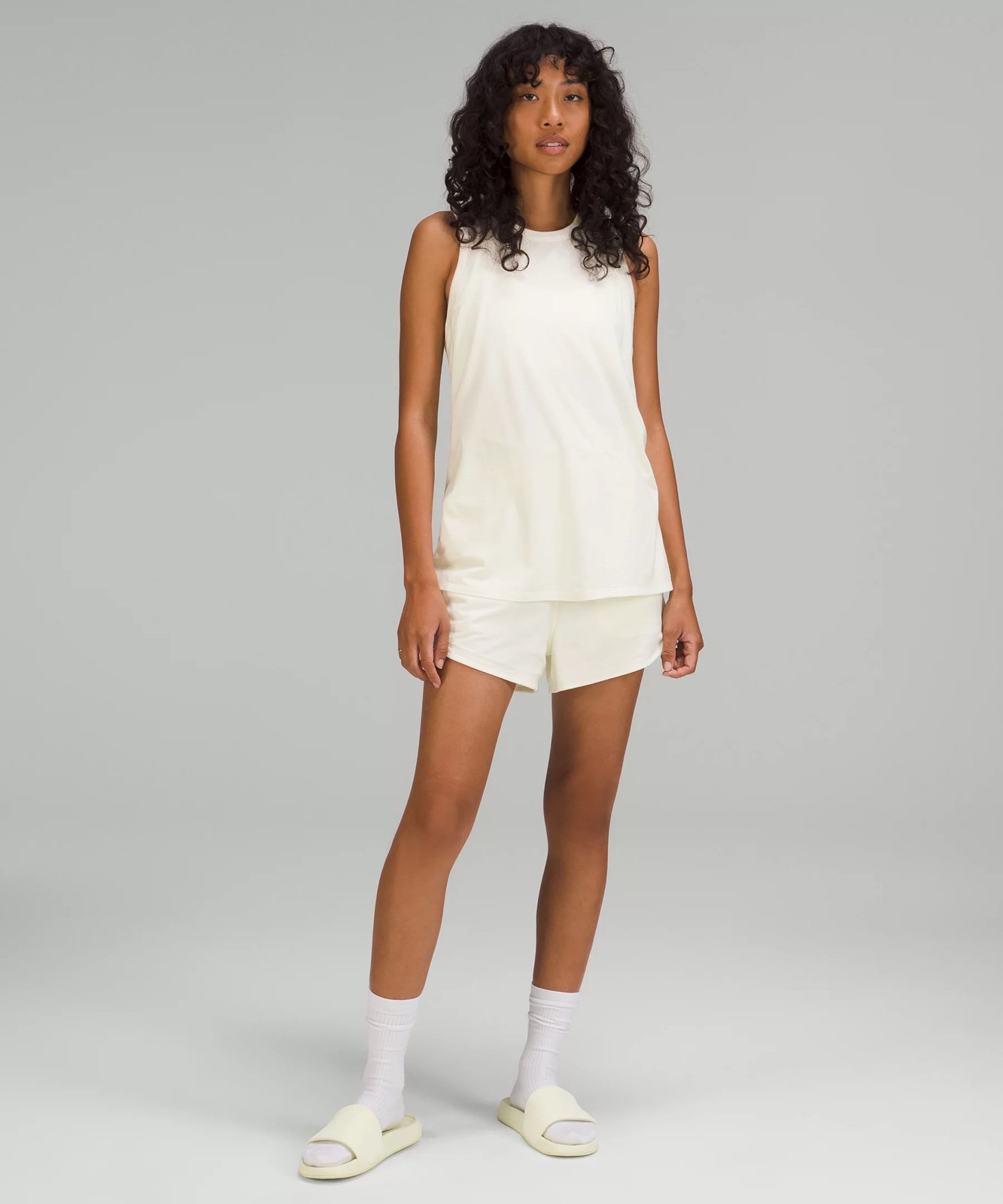 Like New Lululemon Tank-And-Short Romper 3 Lemon Sorbet Size 4