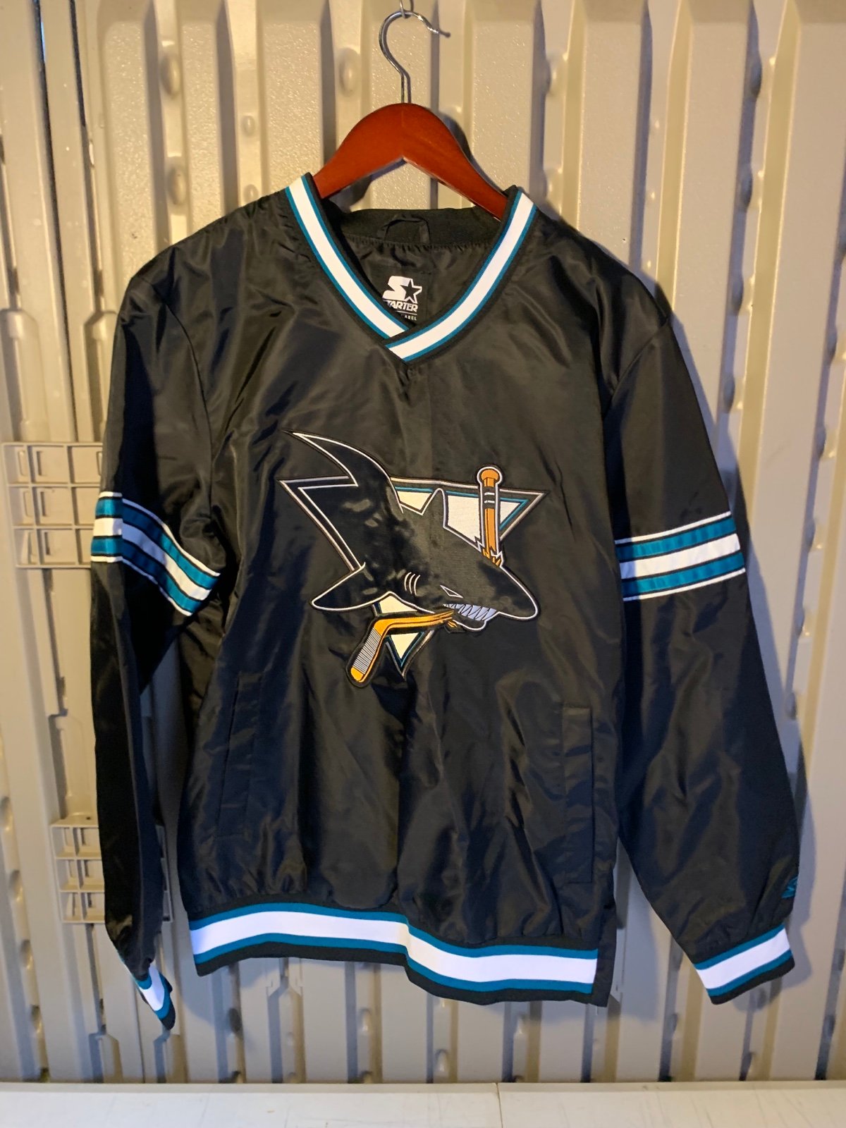 San Jose sharks starter windbreaker crewneck