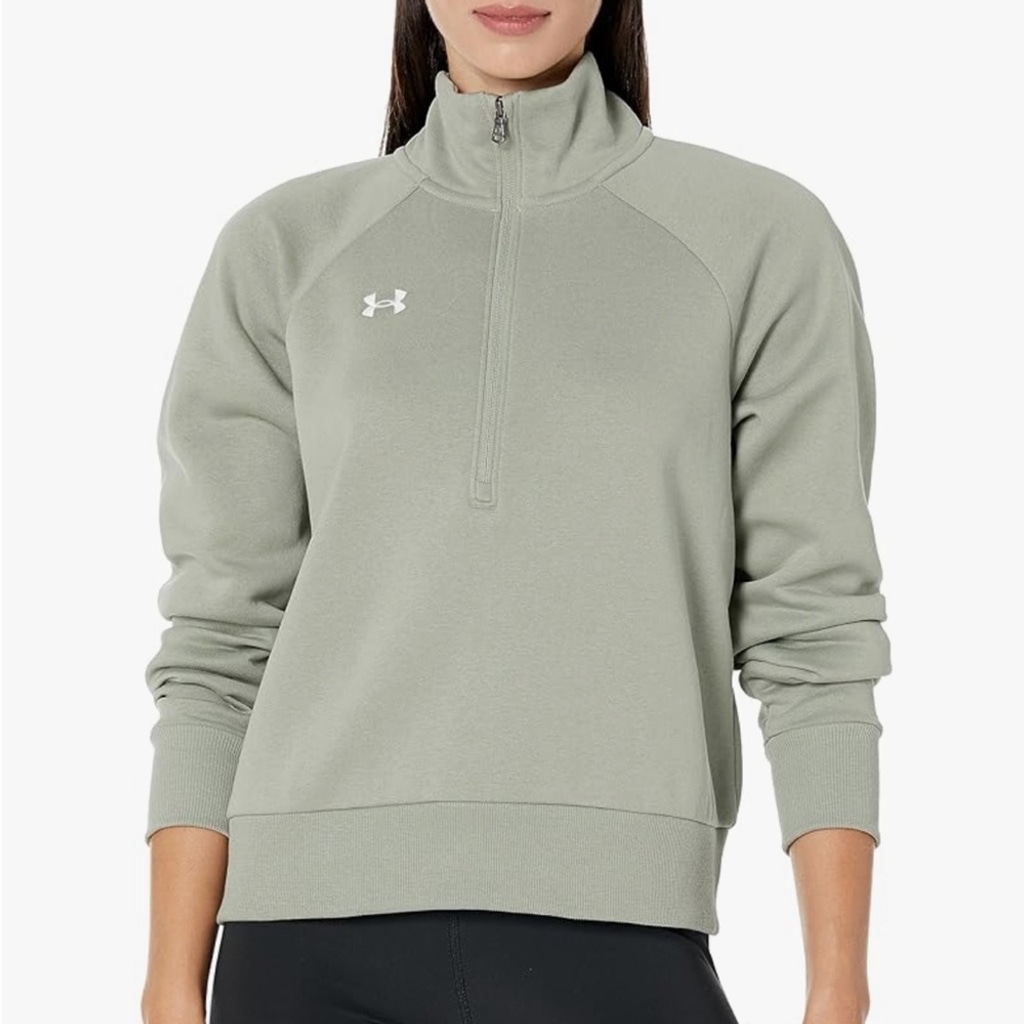 Under Armour Women's Green Pullover Half Zip Sweatshirt Size Large