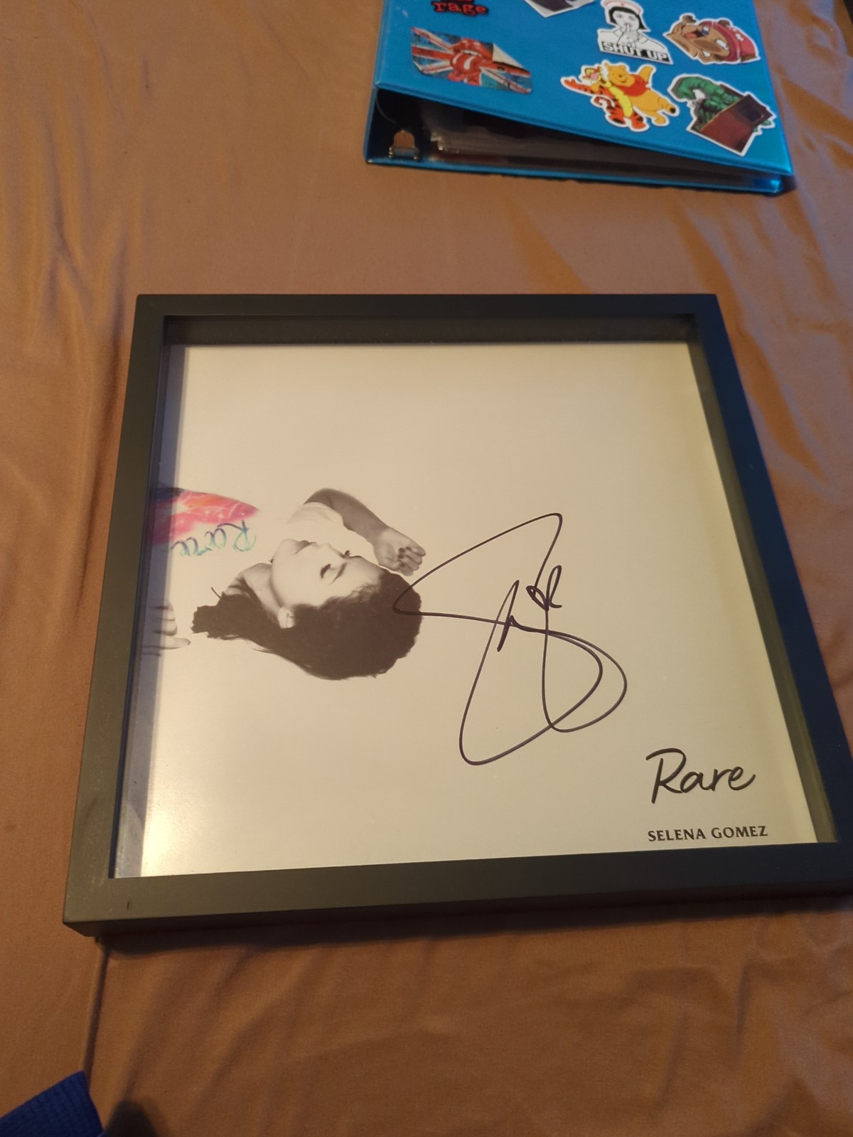 Selena Gomez Rare Signed Autograph Record Cover Lithograph framed