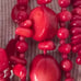 Vintage Natural Coral Chunky Beaded 5 Strand Necklace with Sterling Silver Clasp