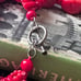 Vintage Natural Coral Chunky Beaded 5 Strand Necklace with Sterling Silver Clasp