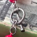 Vintage Natural Coral Chunky Beaded 5 Strand Necklace with Sterling Silver Clasp