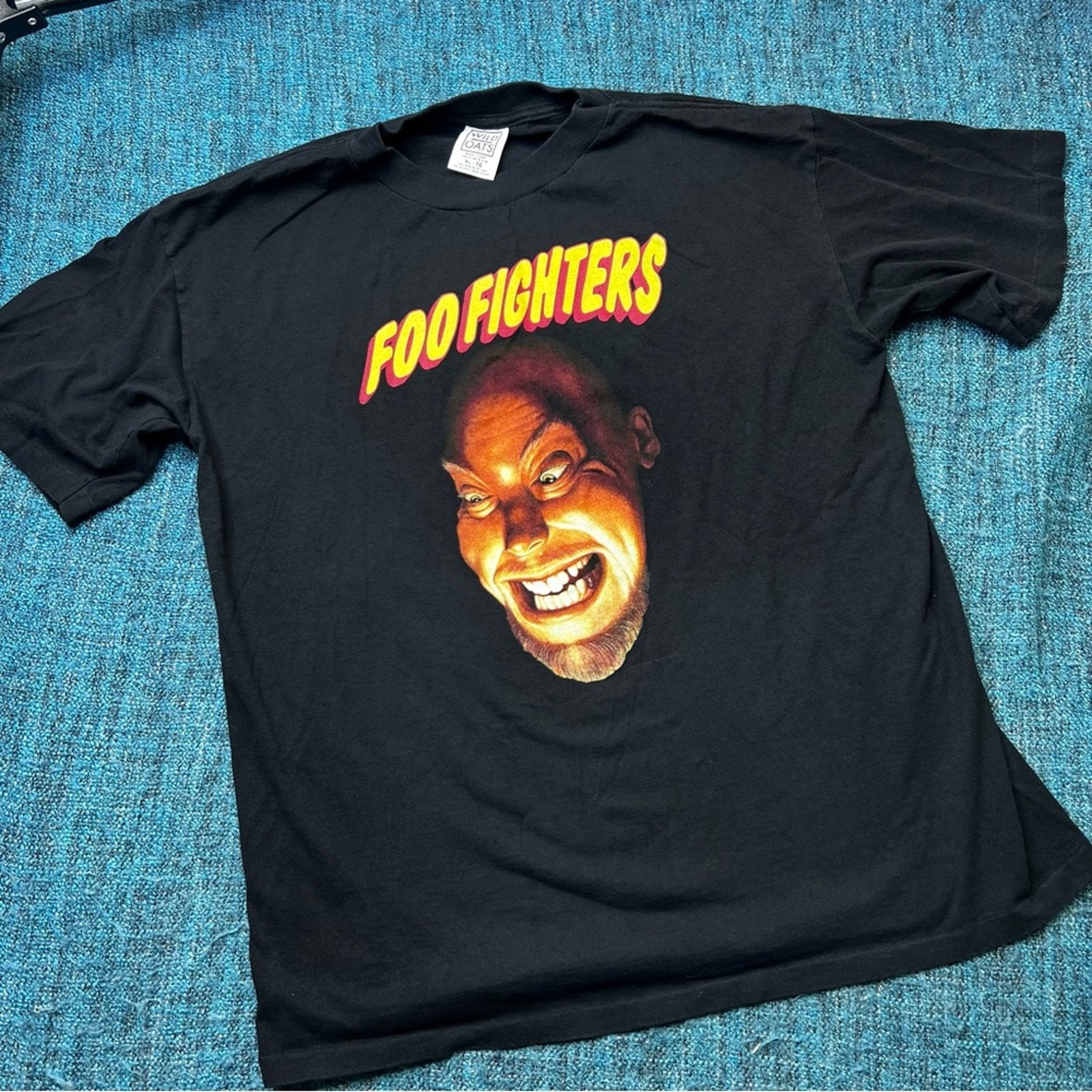 Vintage Foo Fighters 1995 Tour T-Shirt Wild Oats Tag 90s Single Stitch XL RARE
