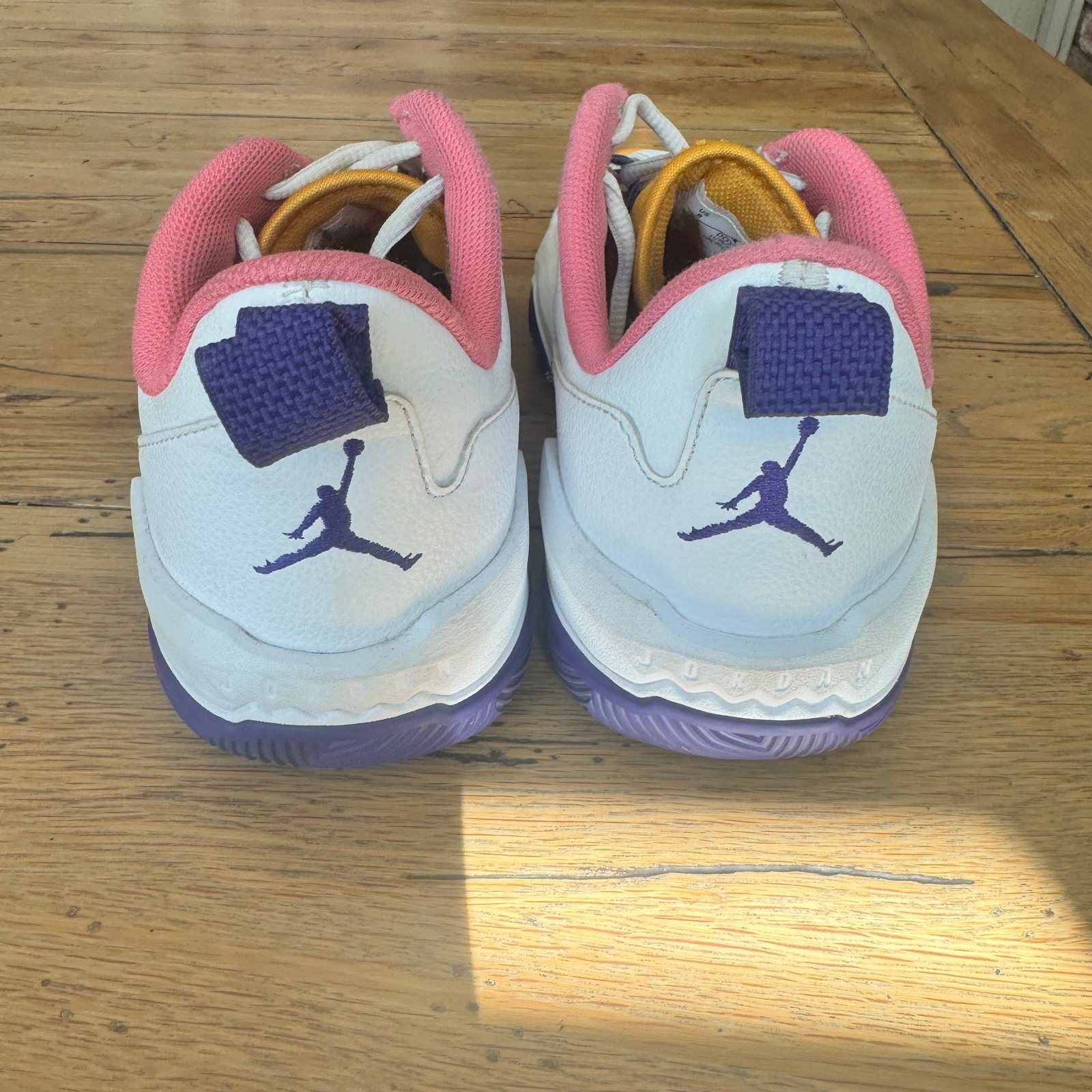 Nike Air Jordan One Take 4 White/Gold/Purple Lakers Basketball Shoes. Size 8