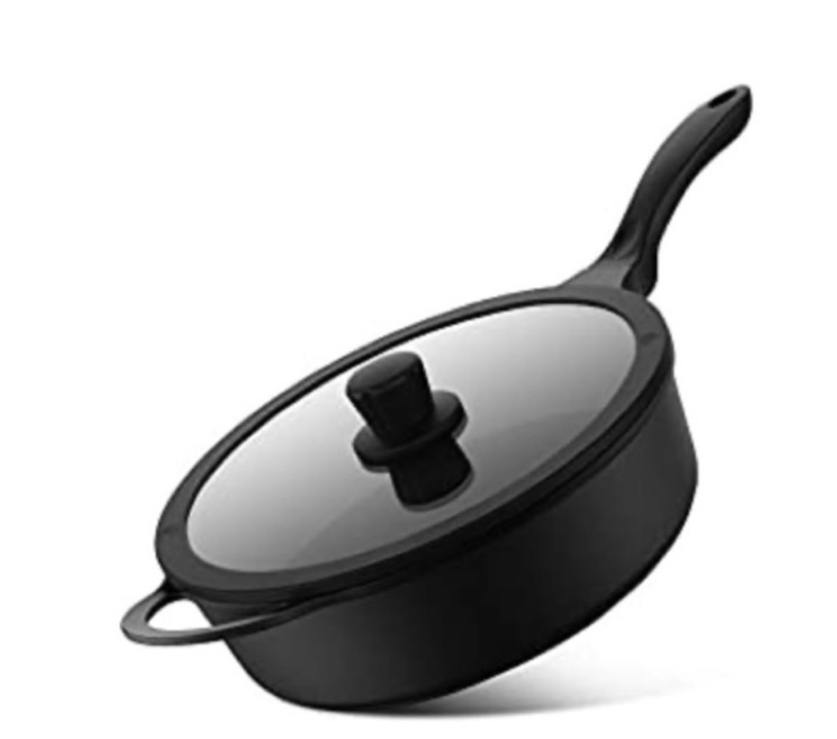 11 inch Nonstick Deep Fry/Saute Pan - 4.5-QT Cast Aluminum Nonstick. NWOB