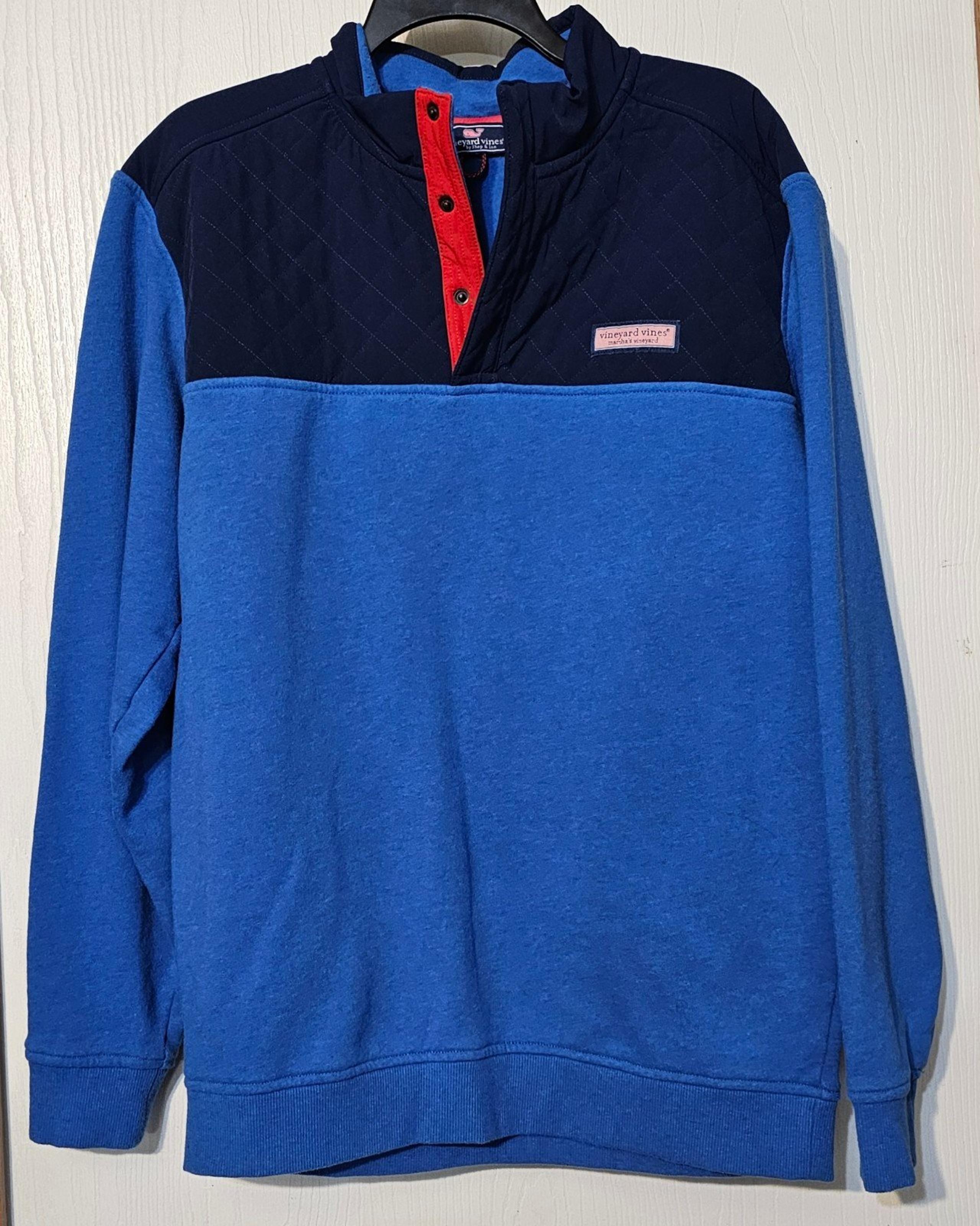 Vineyard Vines Color Block Quilted Pullover Sweatshirt Men's Size Medium