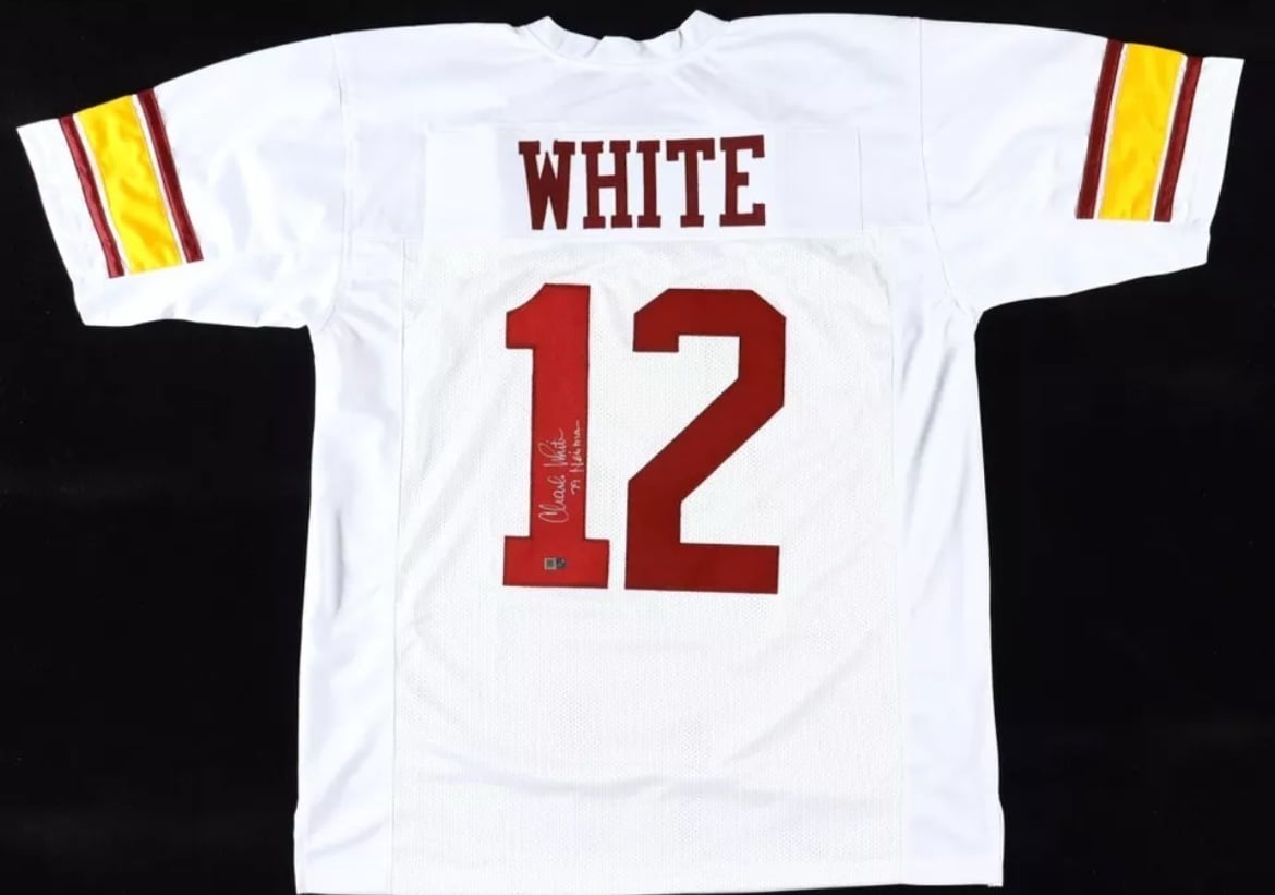 Charles White Signed Jersey (Sports Integrity) USC Trojans