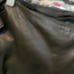 The Row black leather leggings