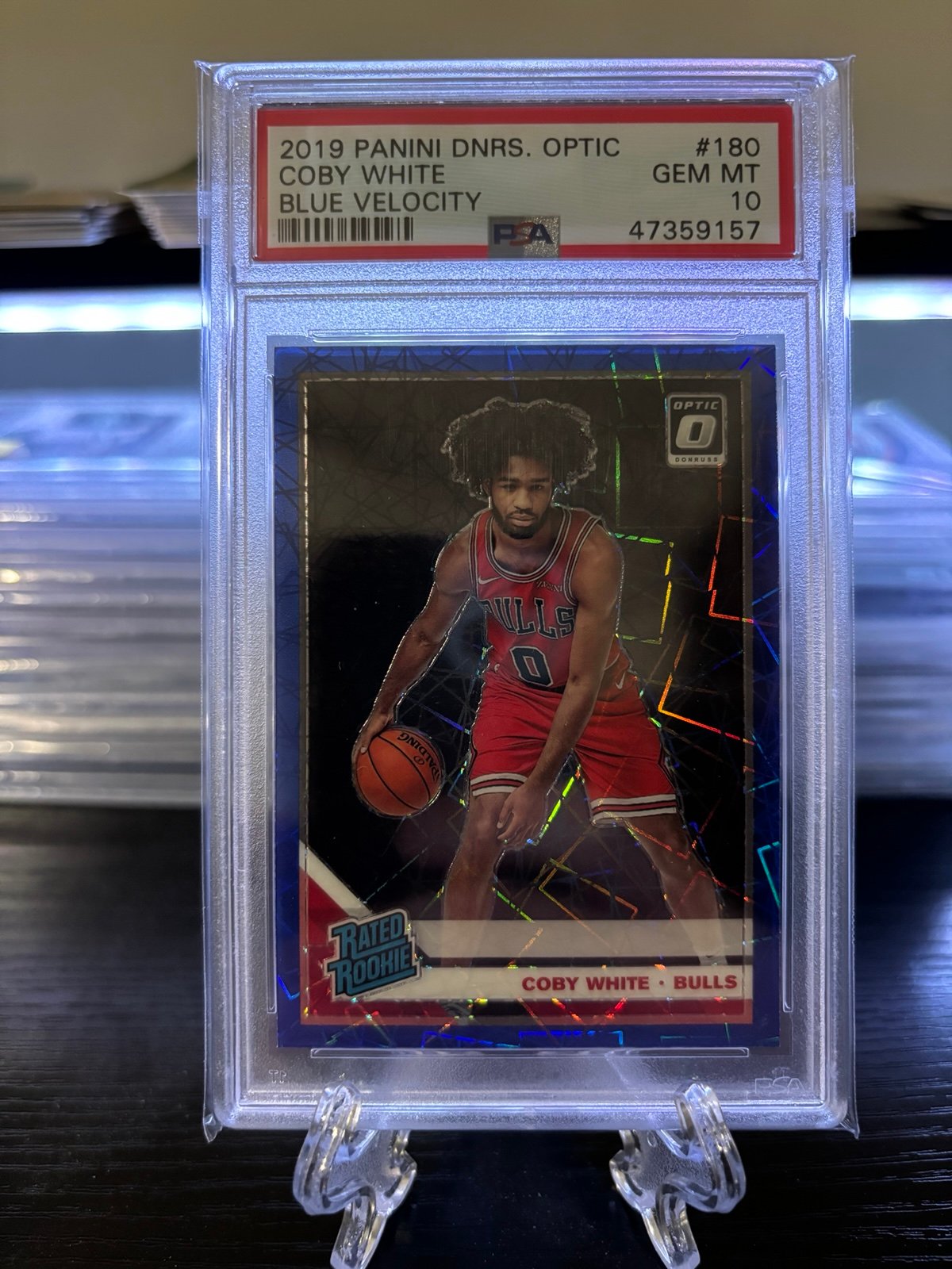 Coby White 2019 Donruss Optic Blue Velocity Rated Rookie Psa 10
