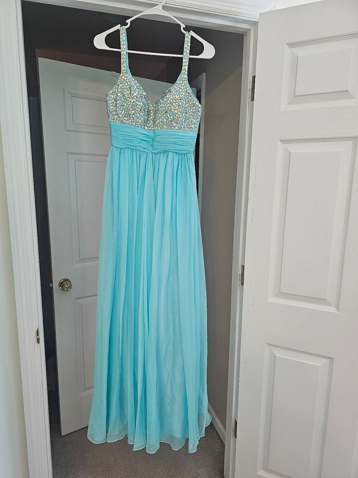 Teal formal gown