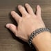 Bracelet Vintage Double Ring Chain Curb Silver 925