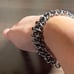 Bracelet Vintage Double Ring Chain Curb Silver 925