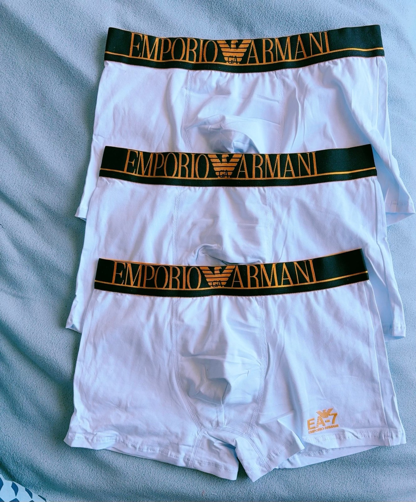 Emporio Armani Men's Stretch Superfine Cotton Trunk 3-Pack Underwear Size XL