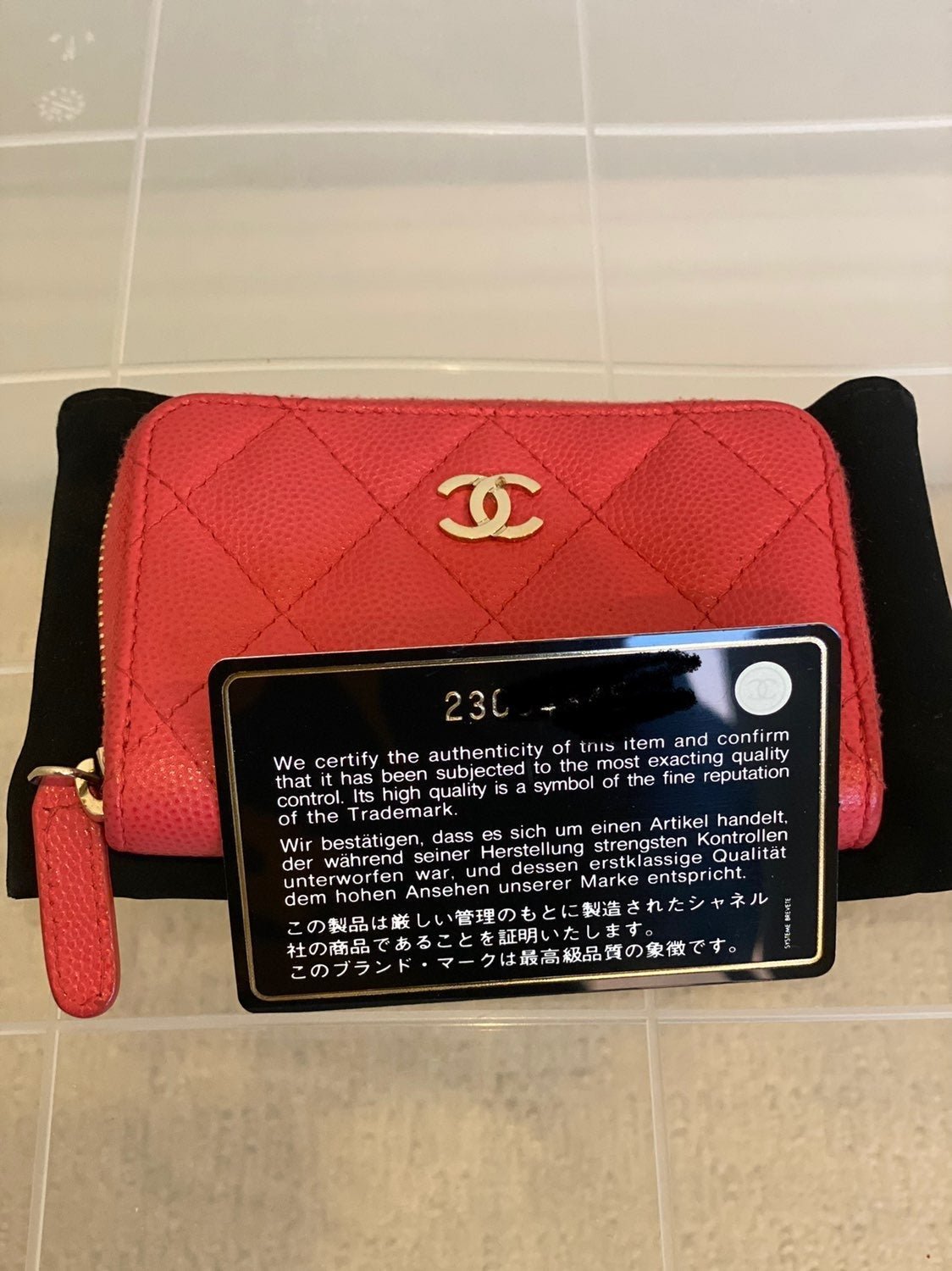 Chanel classic zipped coin purse