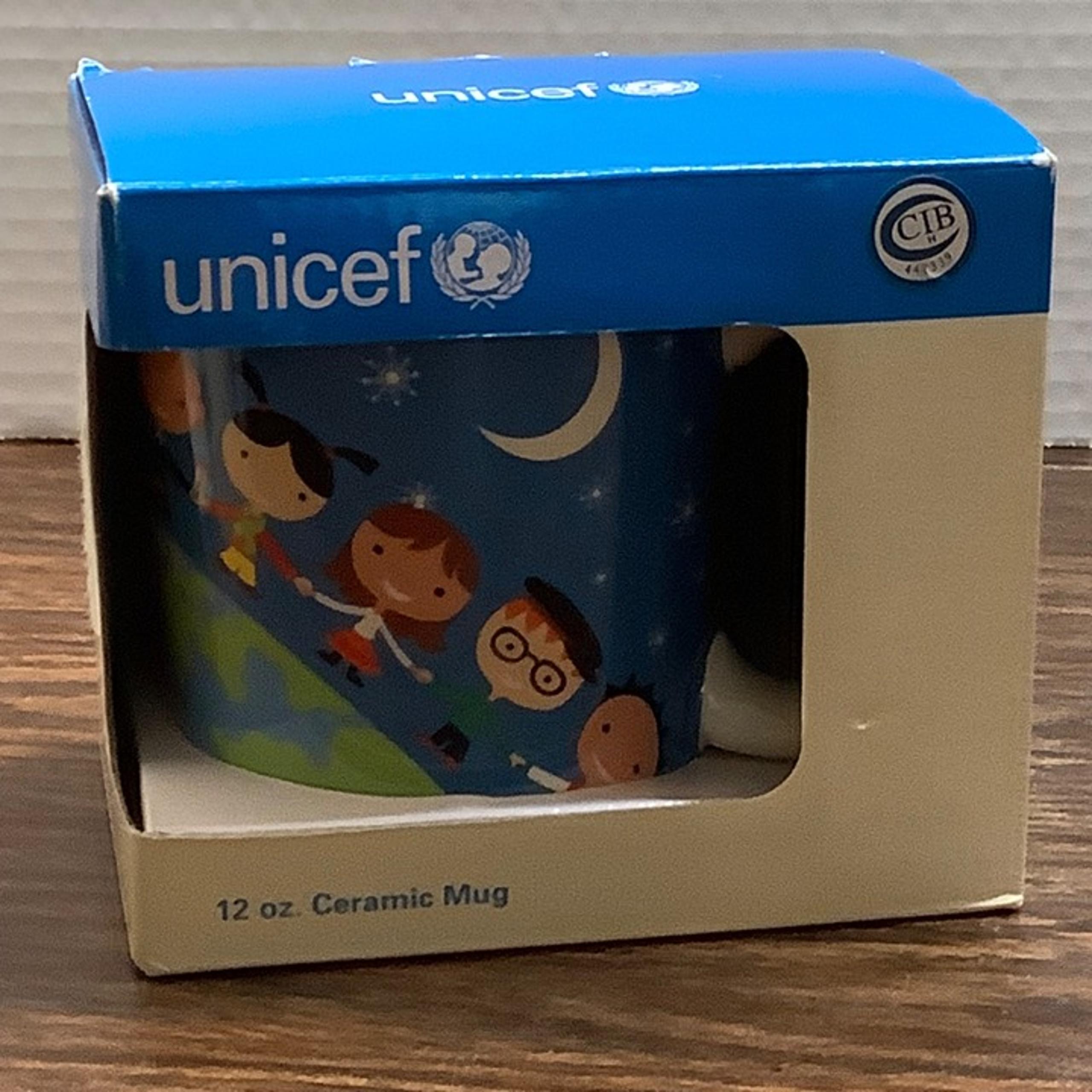 Hallmark UNICEF Children World Earth Day & Night Ceramic Mug 12 Oz NOS NEW