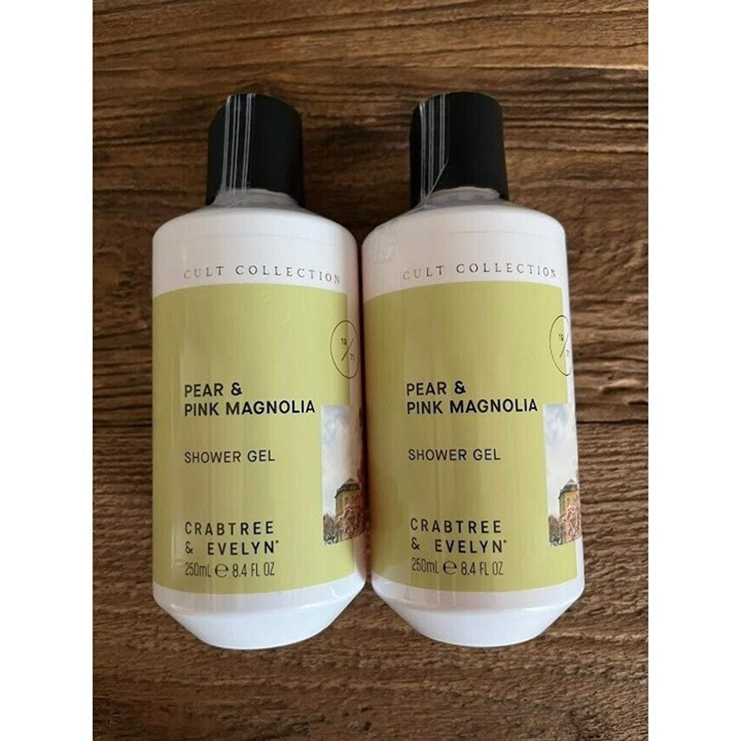 Lot of 2 CRABTREE & EVELYN Cult Collection Pear Pink Magnolia Shower Gel 8.4 Oz