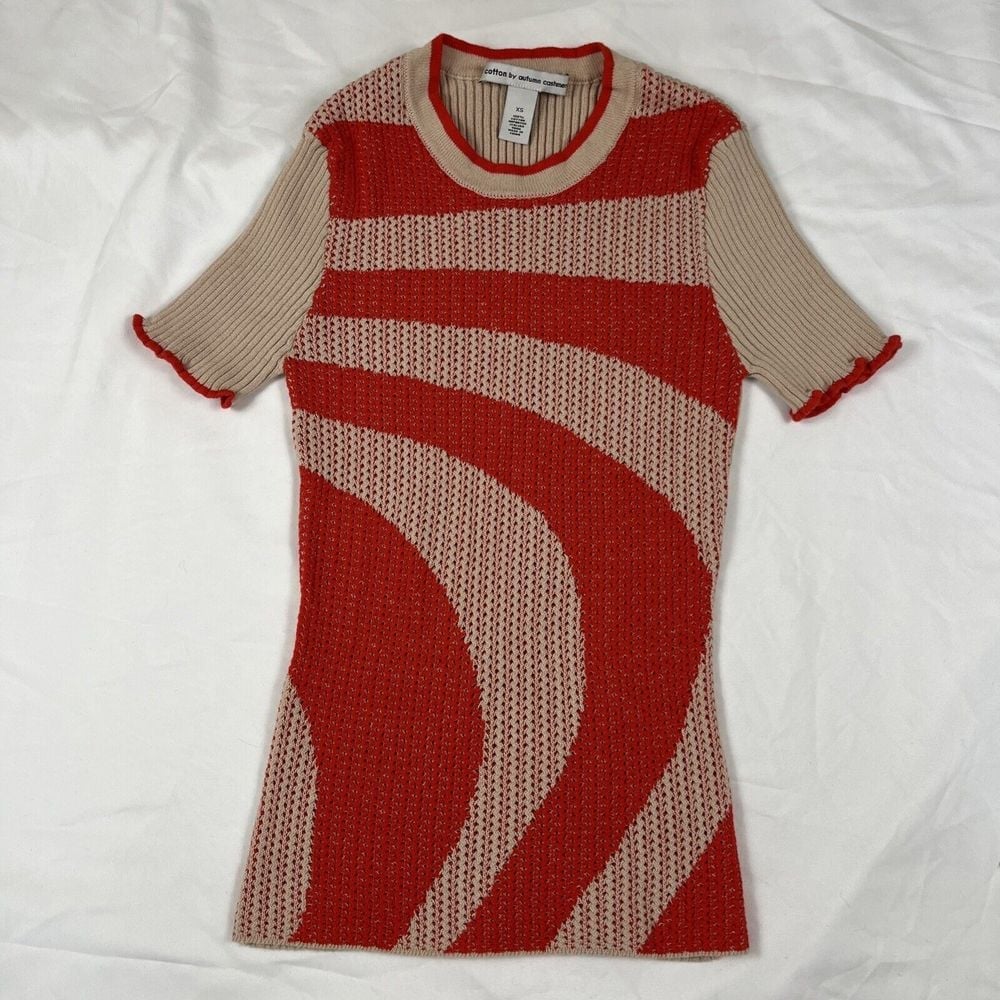 Cotton By Autumn Cashmere T-Shirt Baby Graphic XSmall Latte & Apple