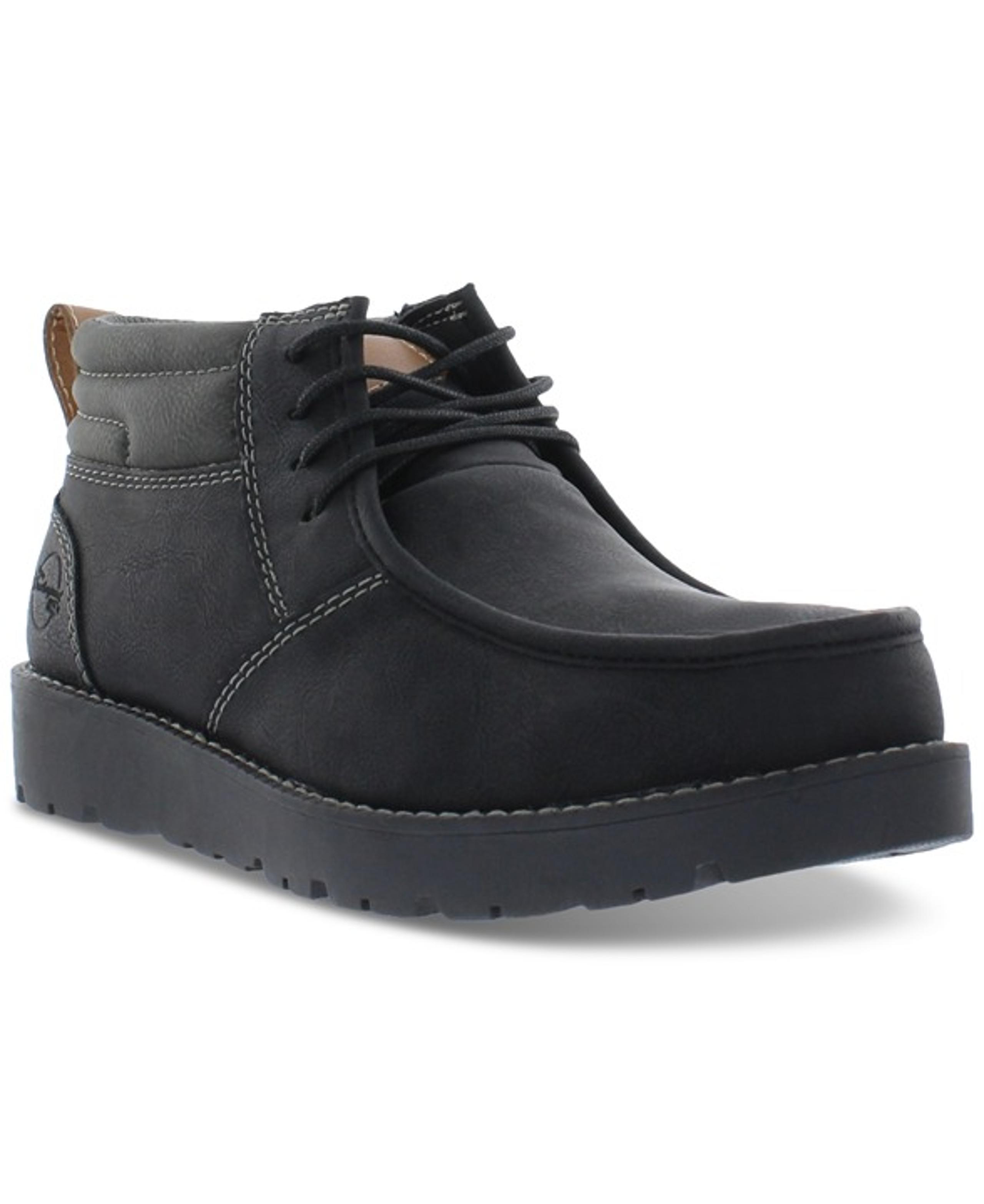 Weatherproof Vintage Men's Faux-Leather Chukka Boots Black NEW
