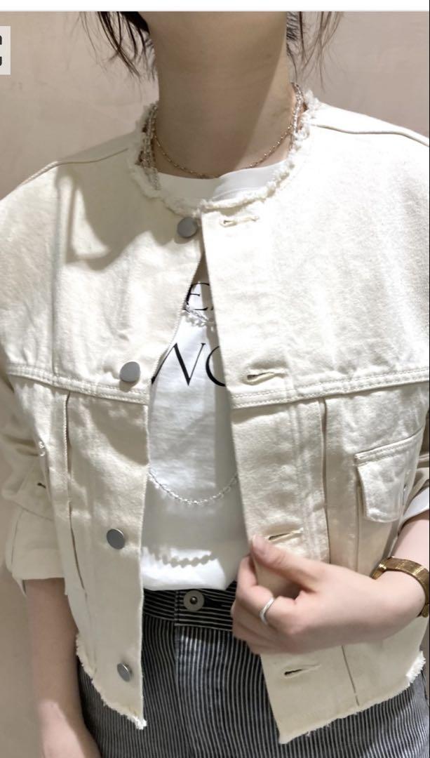 注目の Spick and Span 【ESLOW】NO COLLAR JACKET ジャケット・アウター