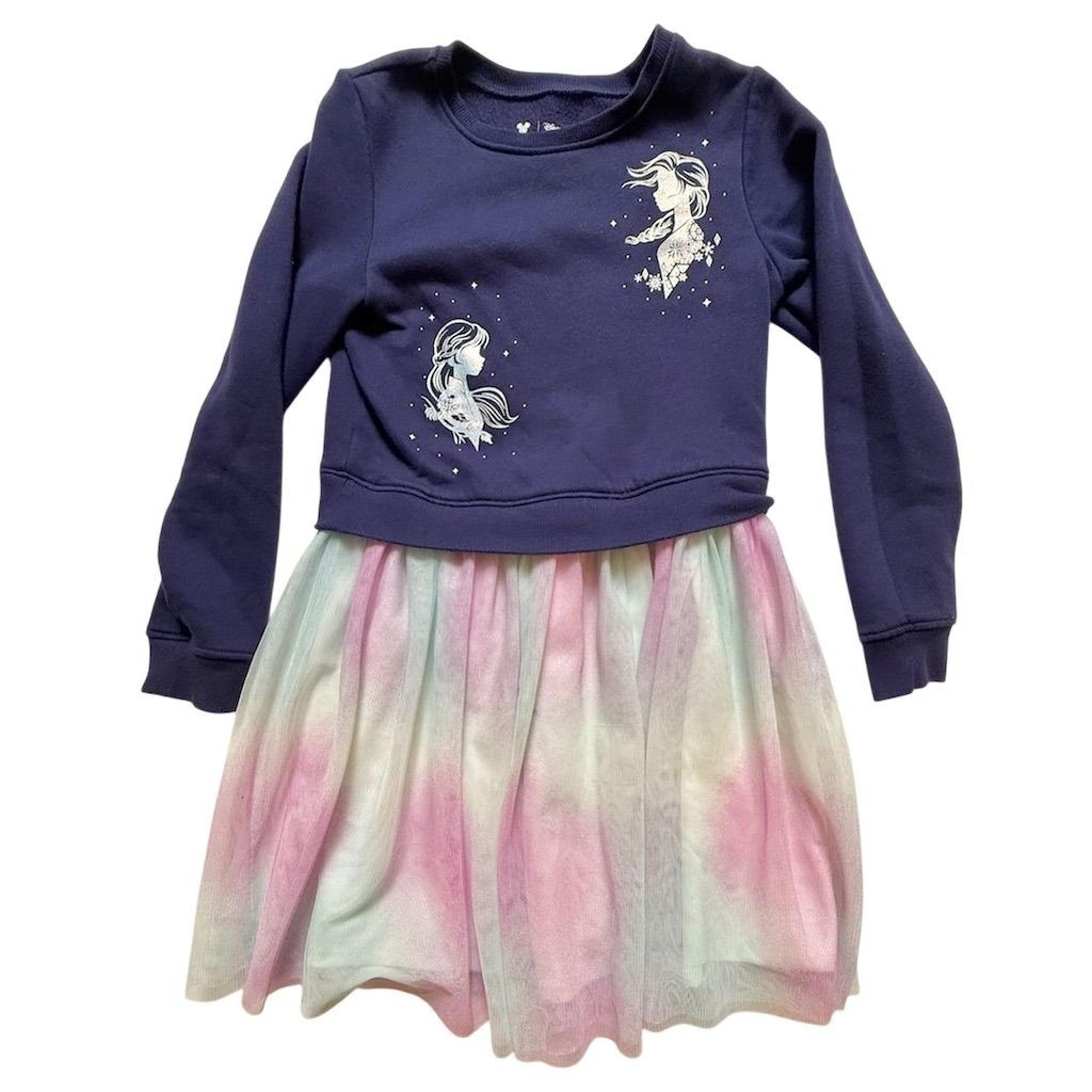 Disney Frozen Girls Sweatshirt Tulle Dress 7 Elsa & Anna Graphics jumping beans
