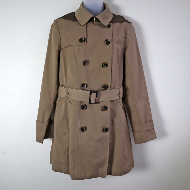 Jones New York Trench Coat with Belt and Hoodie
