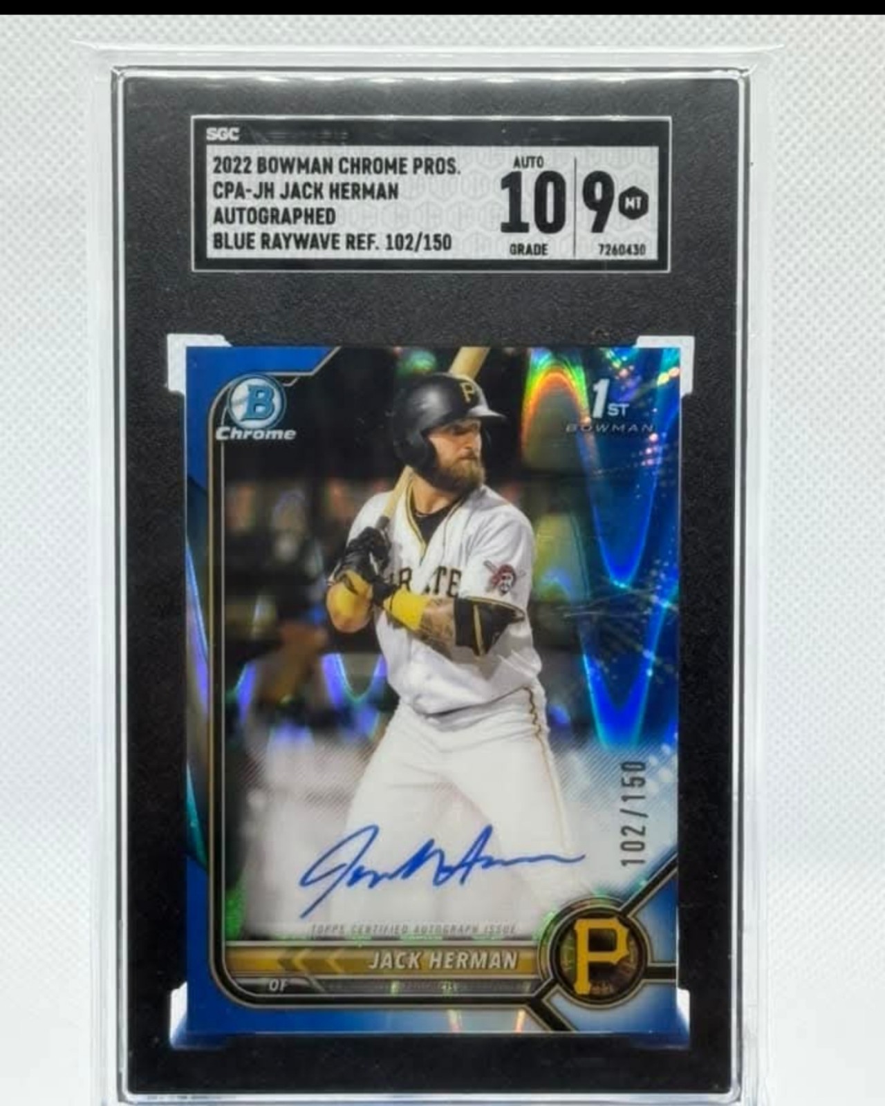Jack Harman scg graded #102/150 blueway rave refractor