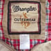 Wrangler Outerwear Jacket Mens Large Western Bomber Beige VTG Plaid Lined.A80