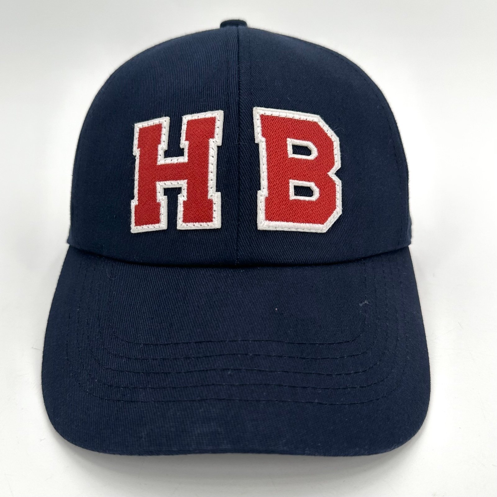 Henri Bendel New York HB Baseball Cap Hat Dark Blue Red Adjust Strap O/S READ