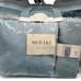 Meraki 8 Piece Blue and Gray Striped Queen Comforter Set