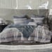 Meraki 8 Piece Blue and Gray Striped Queen Comforter Set